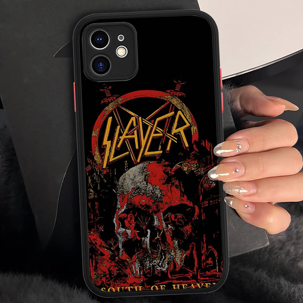 

Чехол для телефона S-Slayers Band для IPhone 16 15 14 13 12 11 Pro Max Plus X XS MAX Черный Матовый Чехлы для Телефона iphone 13 pro