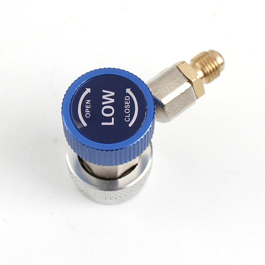 R134a Schnellkupplungsadapter Einstellbare Hoch-/Niederdruckseite Manueller Adapter für A/C-System Nachfüllung Umrüstungswerkzeug