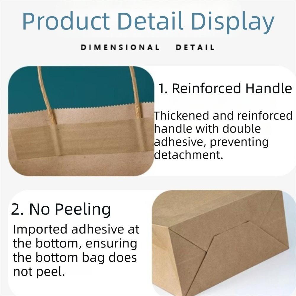 4/8/12/16PCS Kraft Cardboard DIY Gift Basket Waterproof Kraft Paper Handbasket  Party Supplies