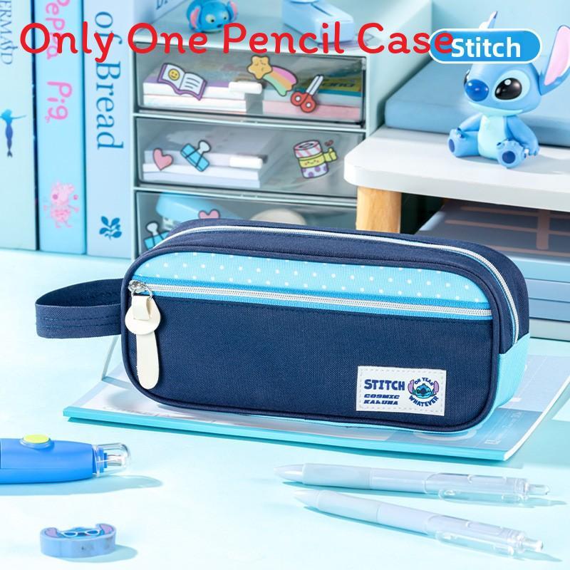 Mickey Mouse Kids Portable Dual Compartment Stationery Bag With Polyester Material For Learning