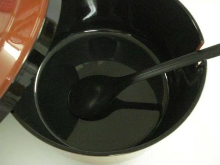 Wakaizumi Kappo Rice Bowl with Lacquerware, Lacquerware, Three-Person Spatula, Negoro, 1-230-13