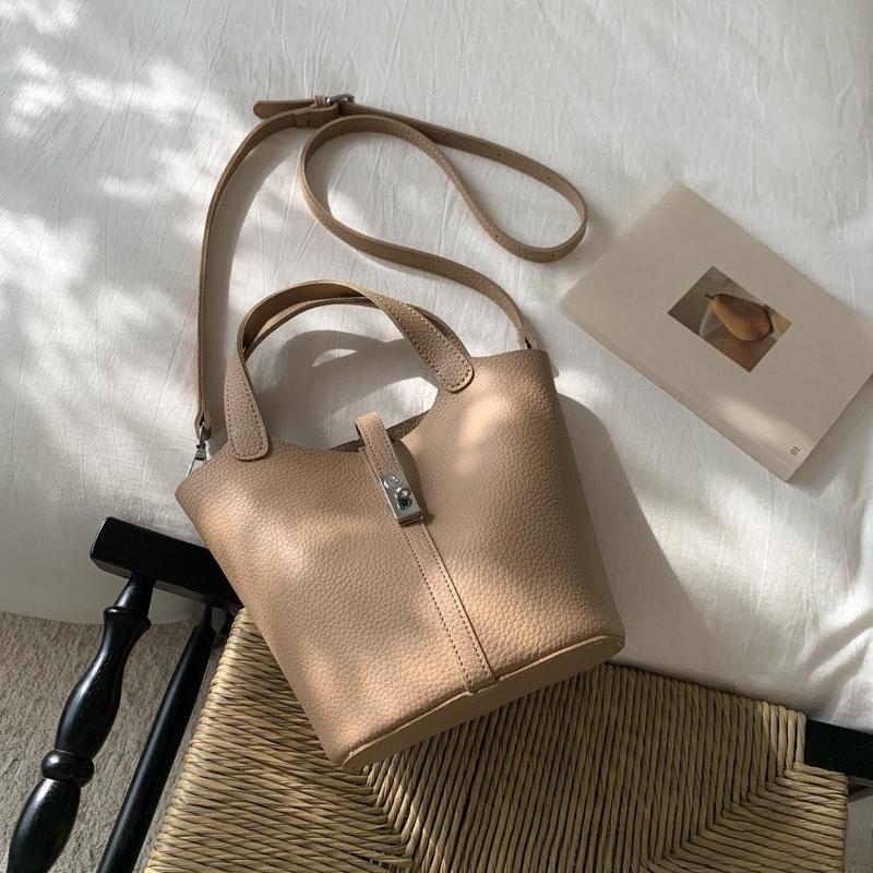 Сумка-ланчбокс с ремнем на одно плечо и боковым ремнем через плечо, Простая сумка-ведро without pendant хаки