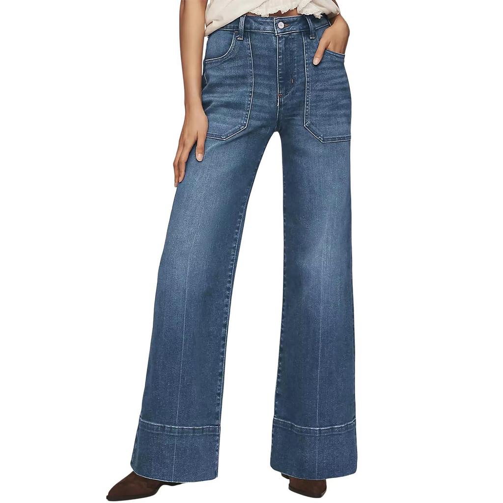 Ladies' Retro Straight Leg High Waisted Jeans