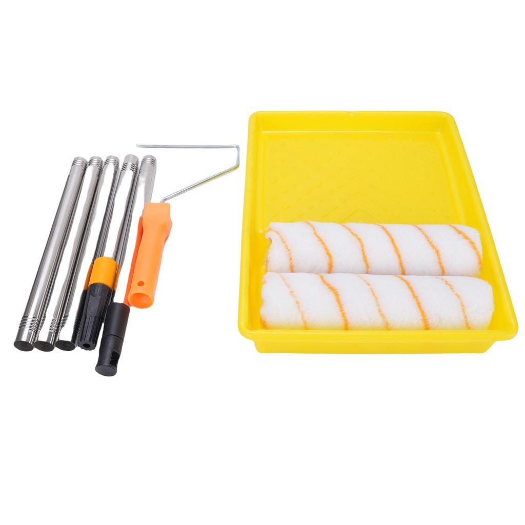 Farbroller-Set Multifunktion mit 1,2 m Edelstahl-Verlängerungs-Abnehmstielgriff für Wand Decke