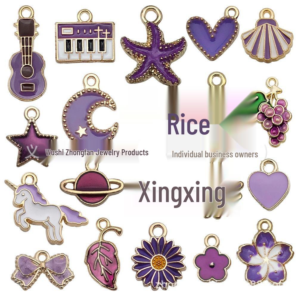 Alloy KC Gold DIY Jewelry Accessories: Earrings, Bracelets, Necklaces, Pendants, Charms - 110 Pcs/bag