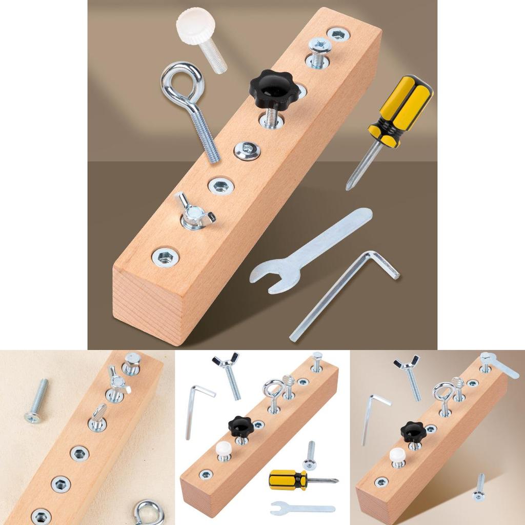 Wooden Screw Driver Toy For Kids Hand Eye Coordination Development Educational Montessori Play