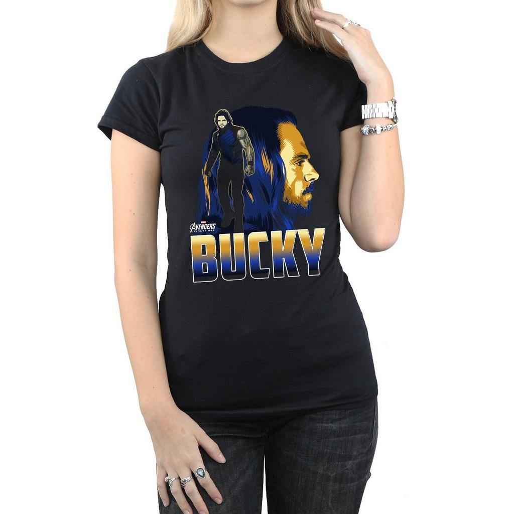 Marvel Womens/Ladies Avengers Infinity War Bucky Character Cotton T-Shirt
