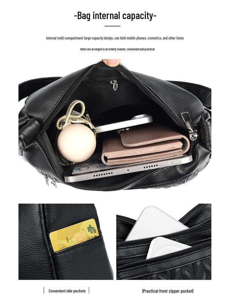 2025 Damen Retro Weiches Leder Große Kapazität Umhängetasche