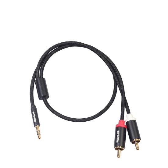 

3,5 мм штекер на 2RCA штекер AUX стерео аудиокабель адаптер шнур для динамика телефона 0.5M