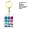 Pendentif Porte-clés Acrylique Motif Chromatogramme d'Été Porte-clés Portable avec Chaîne Métallique Accessoire Léger pour Sac à Dos