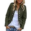 Ladies' Fashionable And Comfortable Breasted Solid Color Long Sleeved Casual Jacket