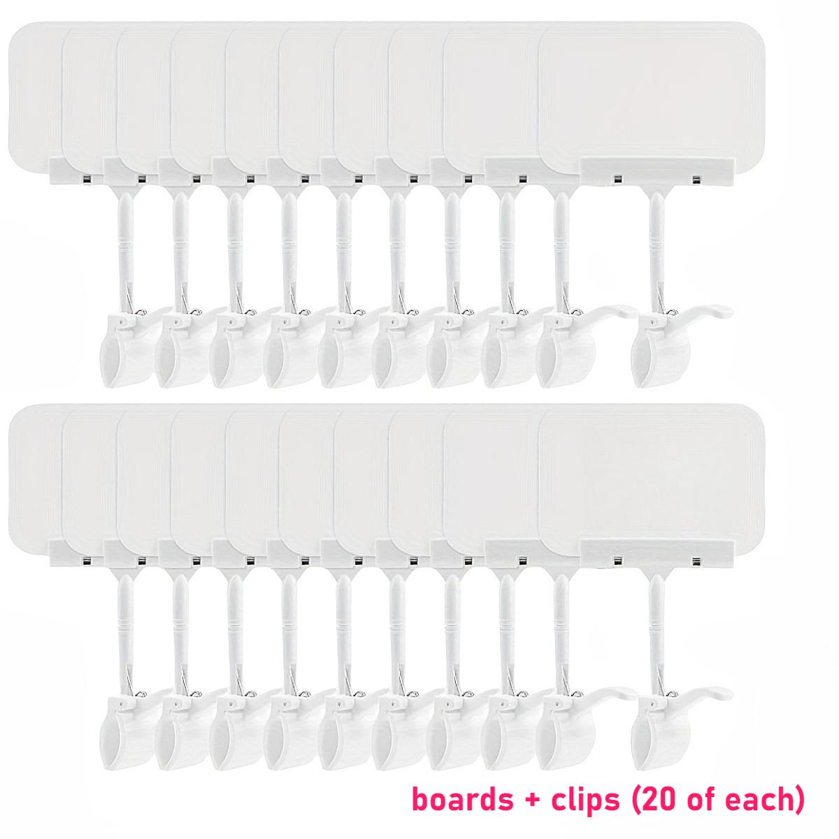 

20pcs PVC Clip-On Sign Holders Merchandise Display Rack Price Tag Clamps Retail Shelf Organizer Retail Display Supplies Hangers
