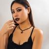 Gothic Thorn Star Necklace Punk Hip Hop Neckchain Y2K Pendant Clavicle Chain Medieval Statement Pieces Jewelry Gift