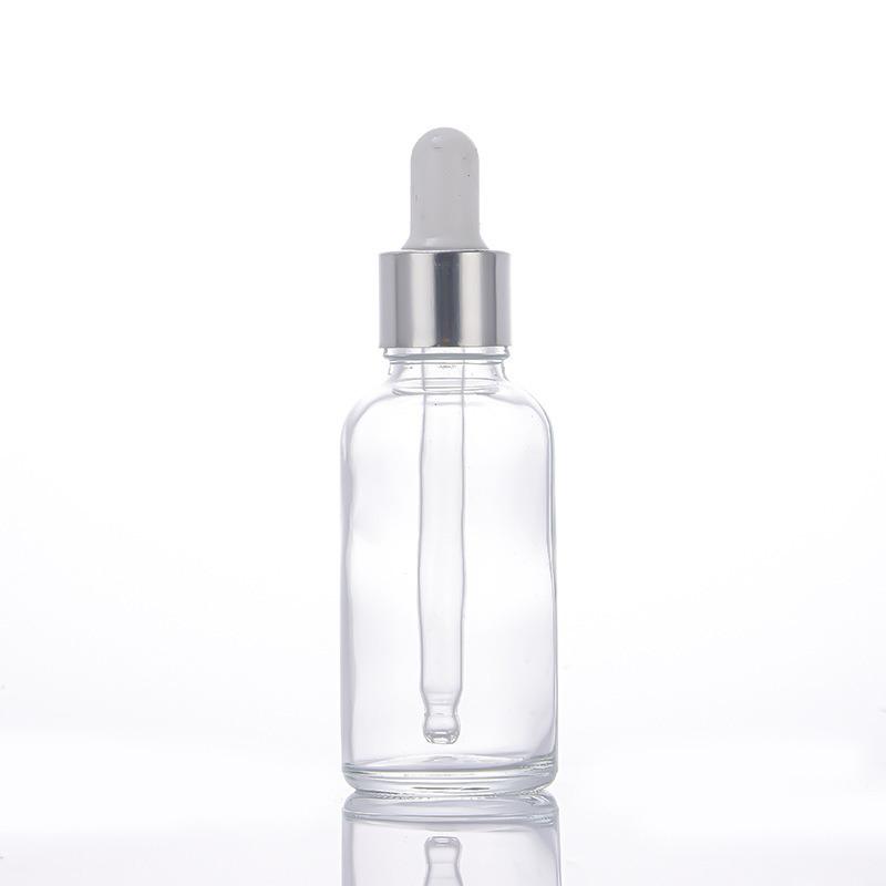 Reiseflasche für ätherische Öle aus Milchglas mit Gummitropfer