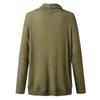 Women's  And Winter Loose Solid Color Irregular Hem Stitching Long-sleeved Pile Collar Knit Sweater Top