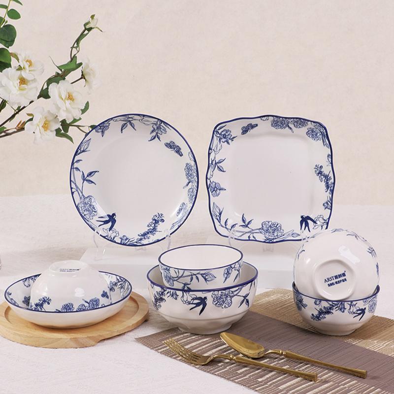 Trendiger chinesischer Stil Keramikteller Exquisite Schmetterling Große Fisch Teller Haushaltsgeschirr Exquisiter Nachmittagstee Dessertteller