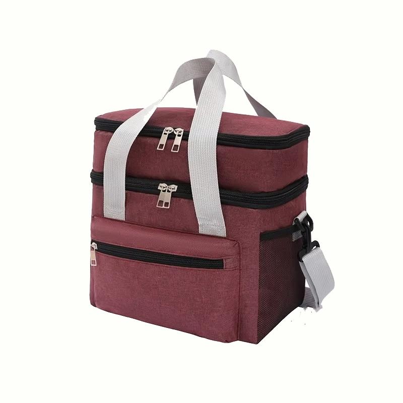 Double Layer Insulated Lunch Bag | Thermal Food Beverage Cooler for Picnic Outdoor | Large Capacity Bag Can Bear Weight Of 15kg