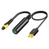USB To SPDIF Output Adapter Optical Sound Adapter 3.5mm Adapter for TV PC Laptop