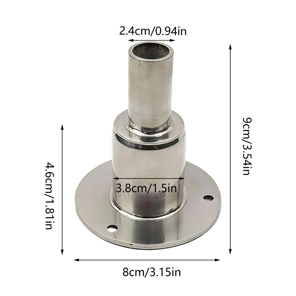 22mm 24mm Thru Hull Fitting 316 Stainless Steel Exhaust Connector Socket for Boat Yacht Marine Engine, Marine Grade Hardware Kit