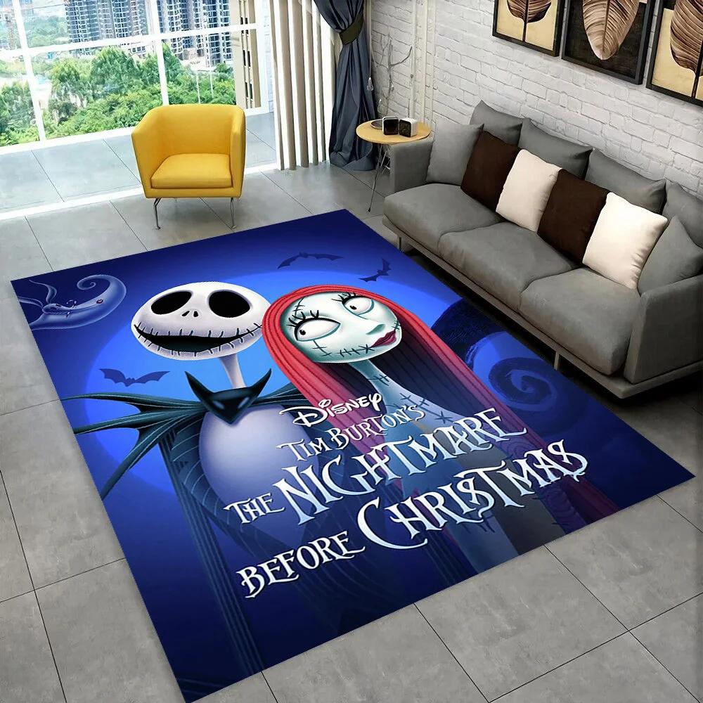 2025 New Christmas Cartoon The Nightmare Before Gift Carpet Rug for Bedroom Living Room Home Sofa Decoration,kid Decor Floor Mat