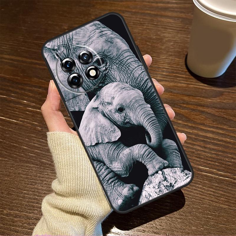 Elephant Baby Nature Case For OnePlus 13T 10T 8T 10R 13R 15 R 13 12 11 9 10 Pro Nord CE 5 2 3 4 Lite N20 N30 Cover
