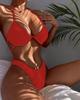 New Strap-Up Halter Beach Bikini Multi-Color Steel Tray Triangle Split Swimsuit Swimsuit
