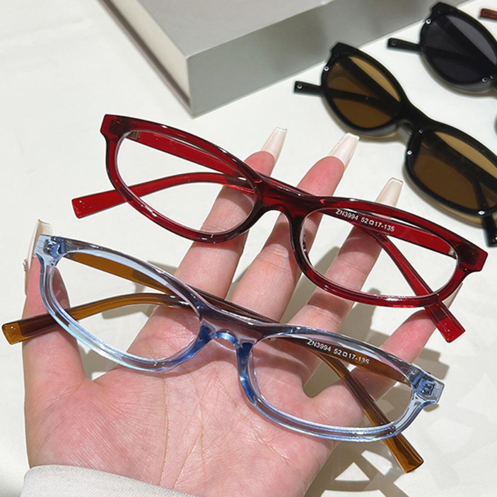 Blue Light Blocking Glasses High-Transmittance Fashion Clear Lens Glasses Small Oval Eyewear Trendy Retro Hip Hop Glasses