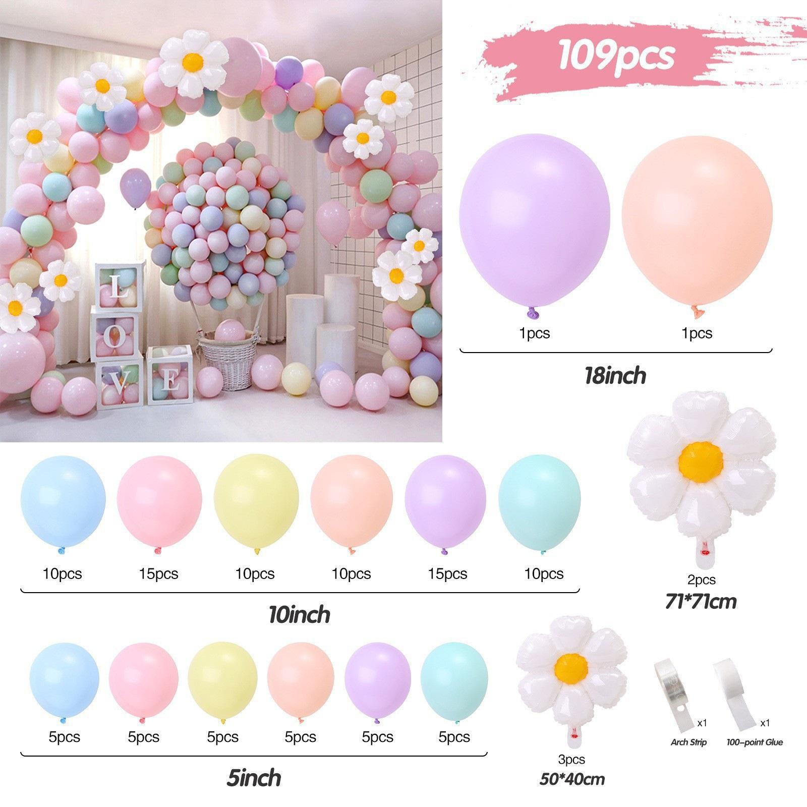 

Summer Ice Cream Aluminum Film Balloon Rainbow Sunflower Balloon Children S Birthday Party Decoration Set Macaron Balloon Chain Set 3