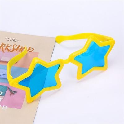 Halloween Carnivals Big Pentagram Glasses Bar Dance Party Colorful Funny Glasses Novelty Star Shape Sunglasses For Adults