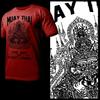 Muay Thai T-shirt Thai Boxing Thailand Martial Arts Combat Yantra XL Red Tee