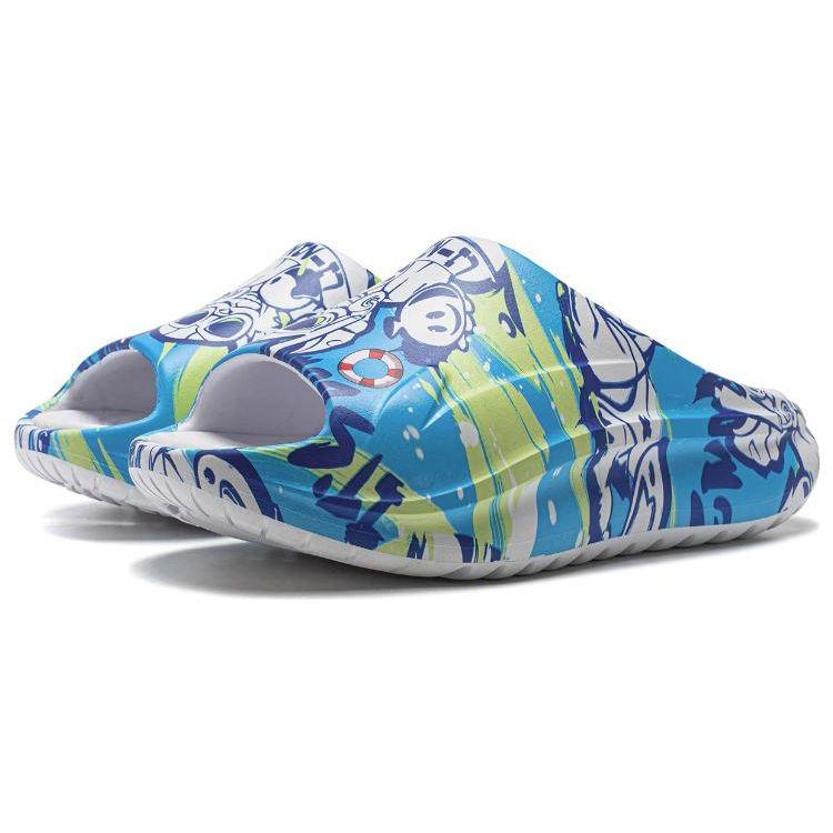 Li Ning League Of Legends X  Comfortable Rubber Sole Slide Sandals Unisex Footwear Blue Green AGAT031-3