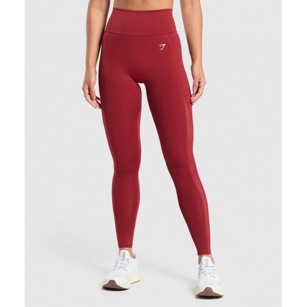 

GYMSHARK Everyday Mesh Leggings Reps Red B8A6I RBWT XXS