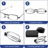8 Pack Foldable Reading Glasses Blue Light Blocking Glasses Magnetic Case Pocket Wallet Spring Hinge Readers