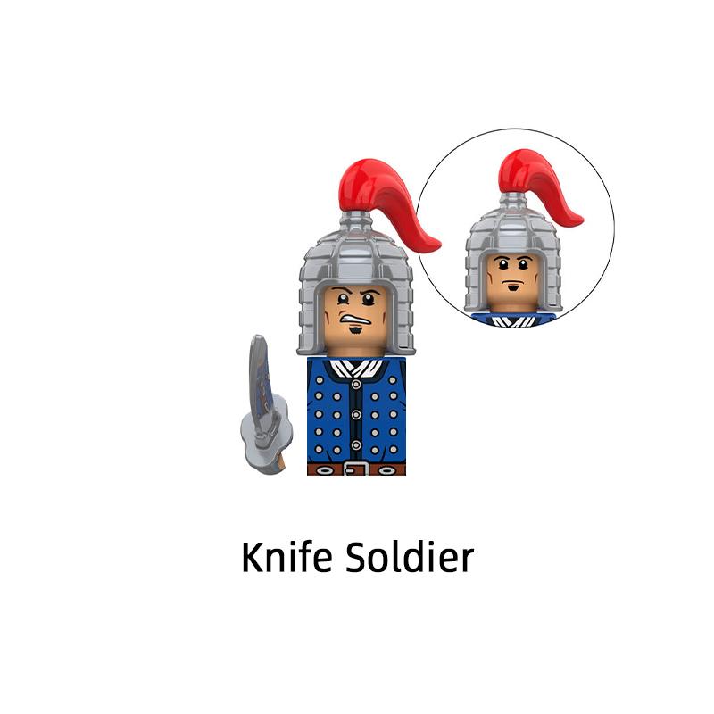The Ancient Saber General Pikeman Broadsword Long Knife Soldier Blunderbuss Cavalry Commander Model Blocks MOC Bricks Set KT1091