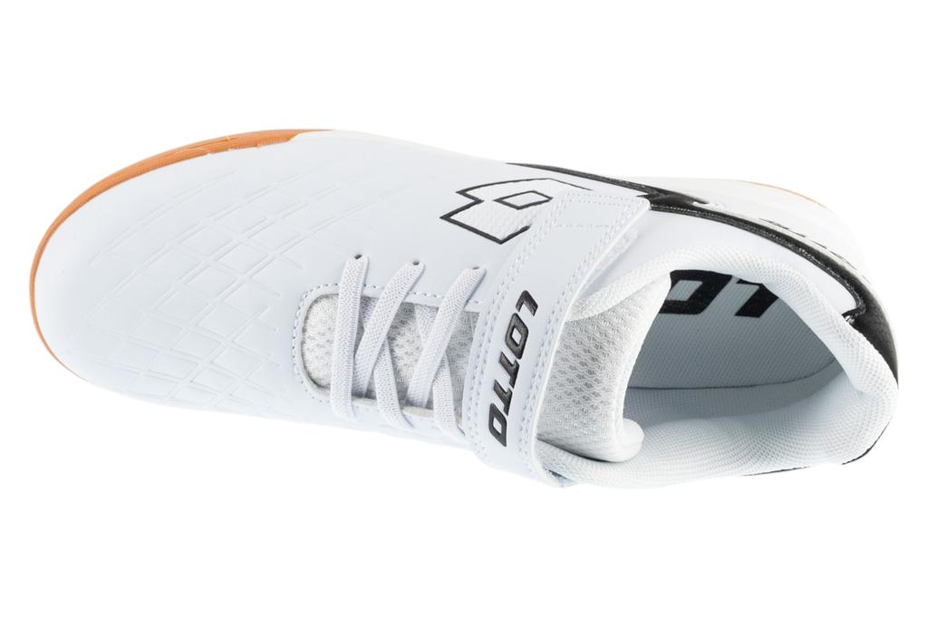 Lotto Dasher T, for Boy White Indoor Football Trainers