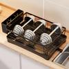 Geschirrabtropfgestell für die Küche - Geschirrständer, Multifunktionales Geschirrabtropfgestell für die Küchenarbeitsplatte, Rostfreies Abtropfgestell mit Besteckhalter