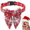 Fashion Safety Buckle Adjustable Pet Bowknot Christmas Dog Bows Cat Kitten Collar Dog Bell