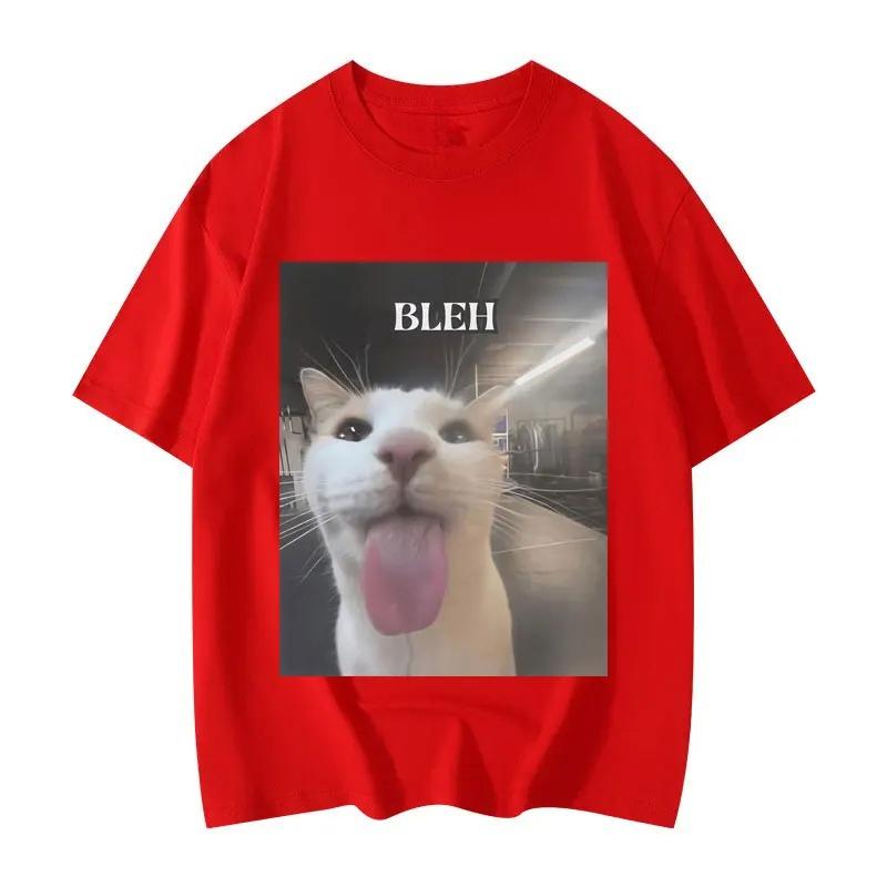 Bleh Funny Cat Meme Graphic Printed T Shirts Women Clothing Fashion Trend Tshirts Summer Casual Short Sleeve Clothing