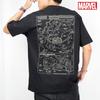 EVERSOUL Marvel T-Shirt, Short Sleeve, Black Panther, Avengers, Iron Man, Venom, Hulk, Movie Gift, Men's, Black, XL [Parallel Import]