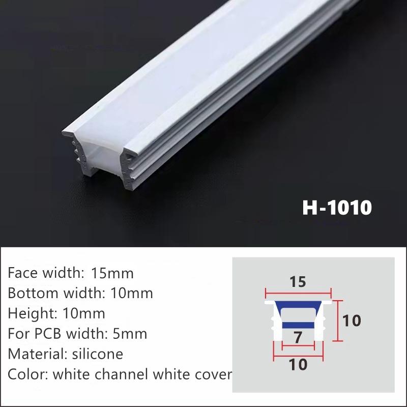 5m 1m LED Neon Rope Tube Recessed Thread-free Flexible Silicone Casing Strip Light IP67 Waterproof Soft Tape Decor Linear Lamp