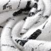 Men Winter Sweater Contrast Color Graffiti Thick Plush Half-high Collar Elastic Knit Long Sleeves Daily Wear School Dating Sweater