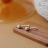 S925 Silver Water Droplet Stud Earrings for Women Minimalist Geometric Fine Jewelry Luxury Vintage Accessories