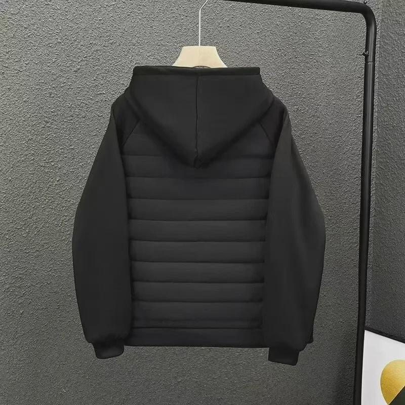 Herren Vielseitige Baumwolljacke mit Kapuze - Lockere Passform, Unifarben, Lässiger Stil, Unisex-Design.