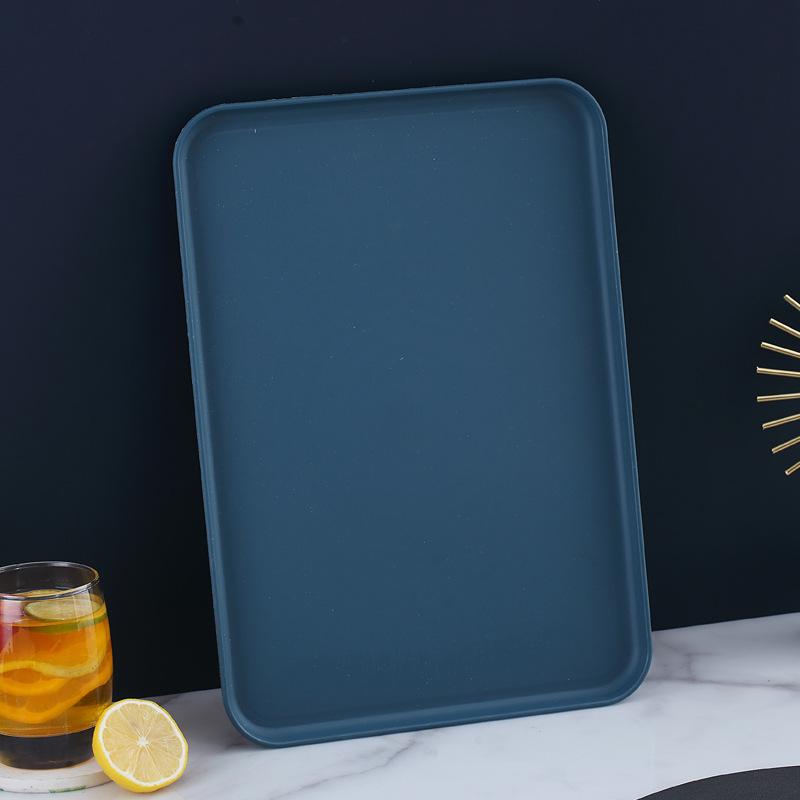 Wheat Straw Multifunctional Tray: Rectangular Tea Set, Fruit, or Puzzle Storage Solution