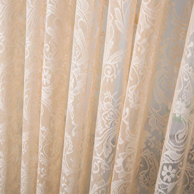 Lace Gauze Anti-Mosquito Door Curtain with No-Punch Telescopic Rod for Living Room