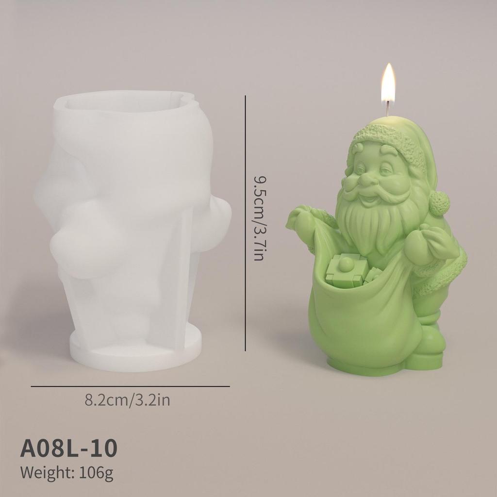 Christmas Pine Tree Scented Candle Silicone Mold, Easy Demolding for Decorative Plaster and Epoxy Resin Ornaments