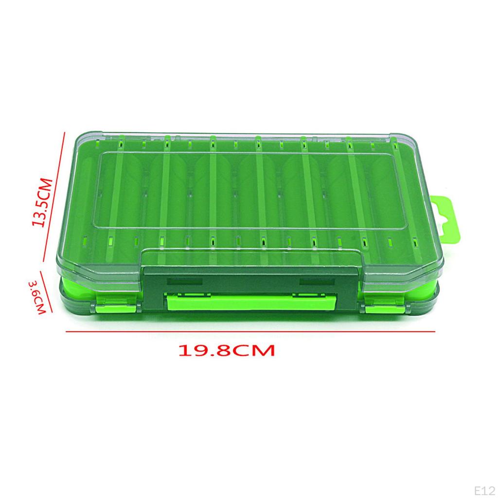 Fischfang-Aufbewahrungsbox Doppelseitige Köderbox Transparenter und stabiler Kunststoff
