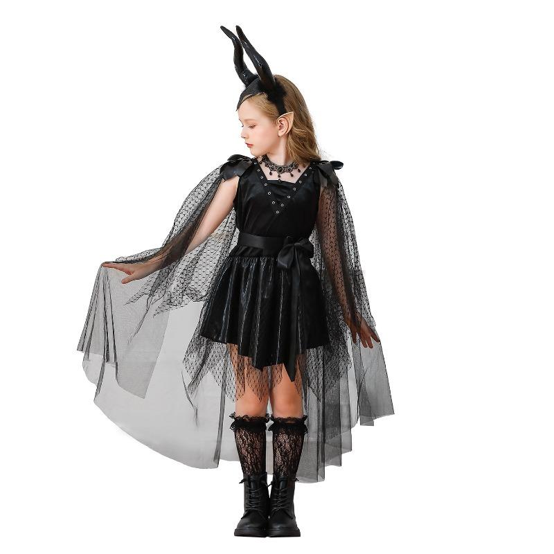 Halloween Children's Costume Witch Dress Stage Dress Up Children's Devil Vampire Witch Dress