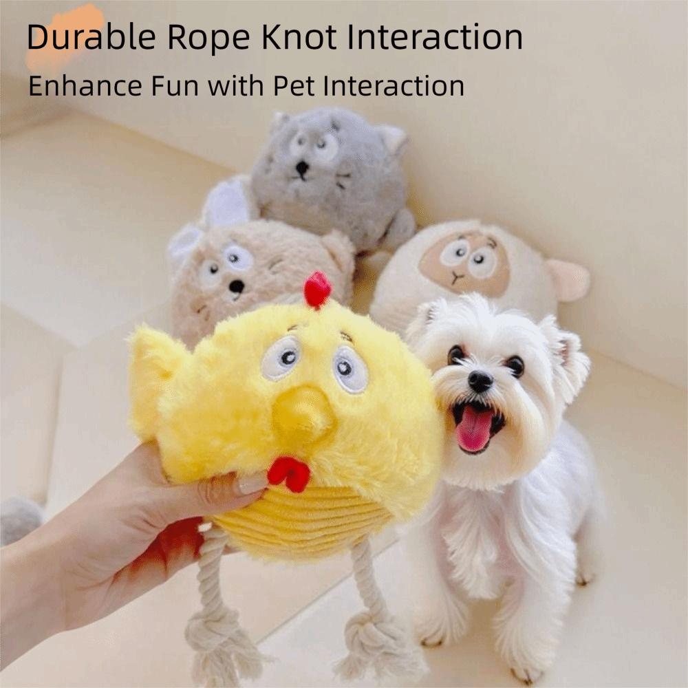 Creative Squeaky Dog Toy Animal Shape Pet Chew Plush Toy Pet Interactive Toys  Relieve Boredom