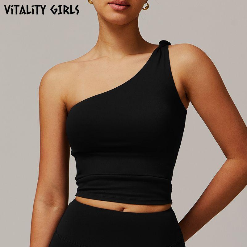 Vitality Girls Cloud Sense Oblique Shoulder Yoga Exercise Vest Women's Chest Pad Outwear Fitness Wait Lifting Intimates